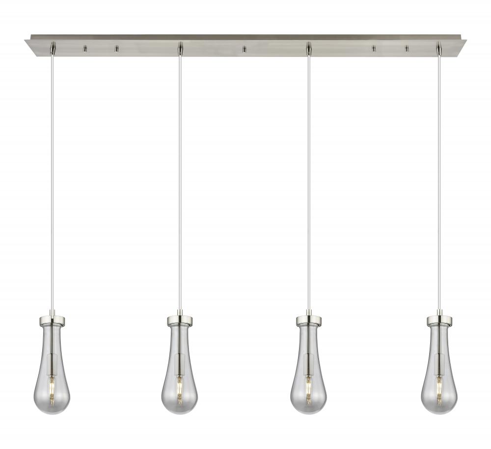 Owego - 4 Light - 49 inch - Brushed Satin Nickel - Linear Pendant