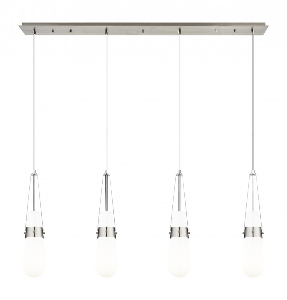 Milan - 4 Light - 48 inch - Brushed Satin Nickel - Linear Pendant