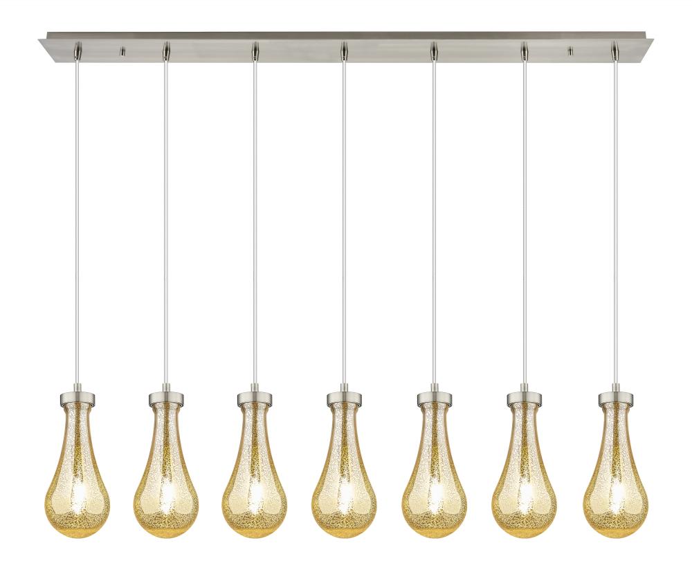 Owego - 7 Light - 49 inch - Brushed Satin Nickel - Linear Pendant