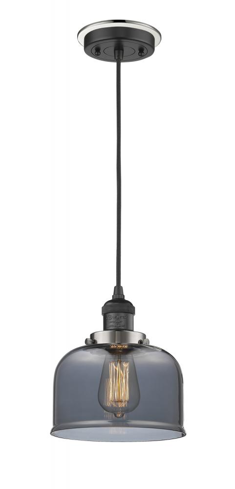 Bell - 1 Light - 8 inch - Matte Black - Cord hung - Mini Pendant