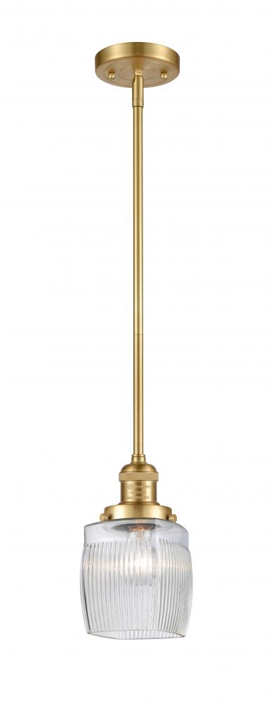 Colton - 1 Light - 6 inch - Satin Gold - Stem Hung - Mini Pendant