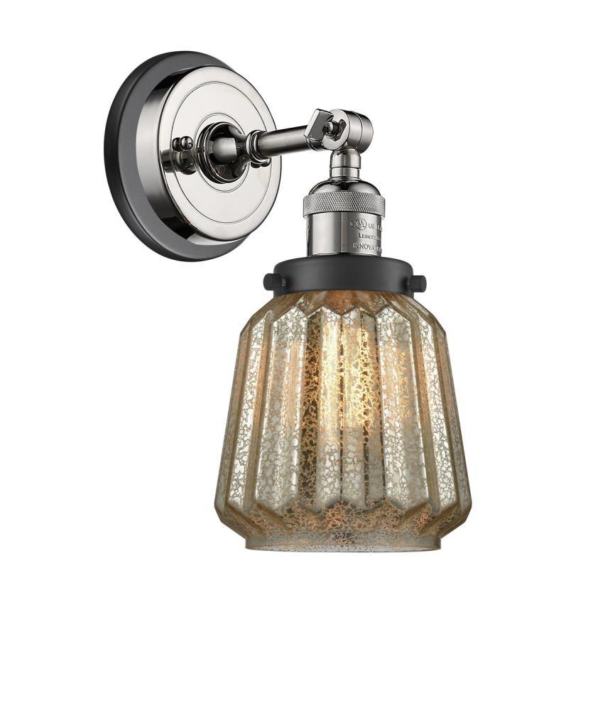 Chatham - 1 Light - 7 inch - Polished Nickel - Sconce