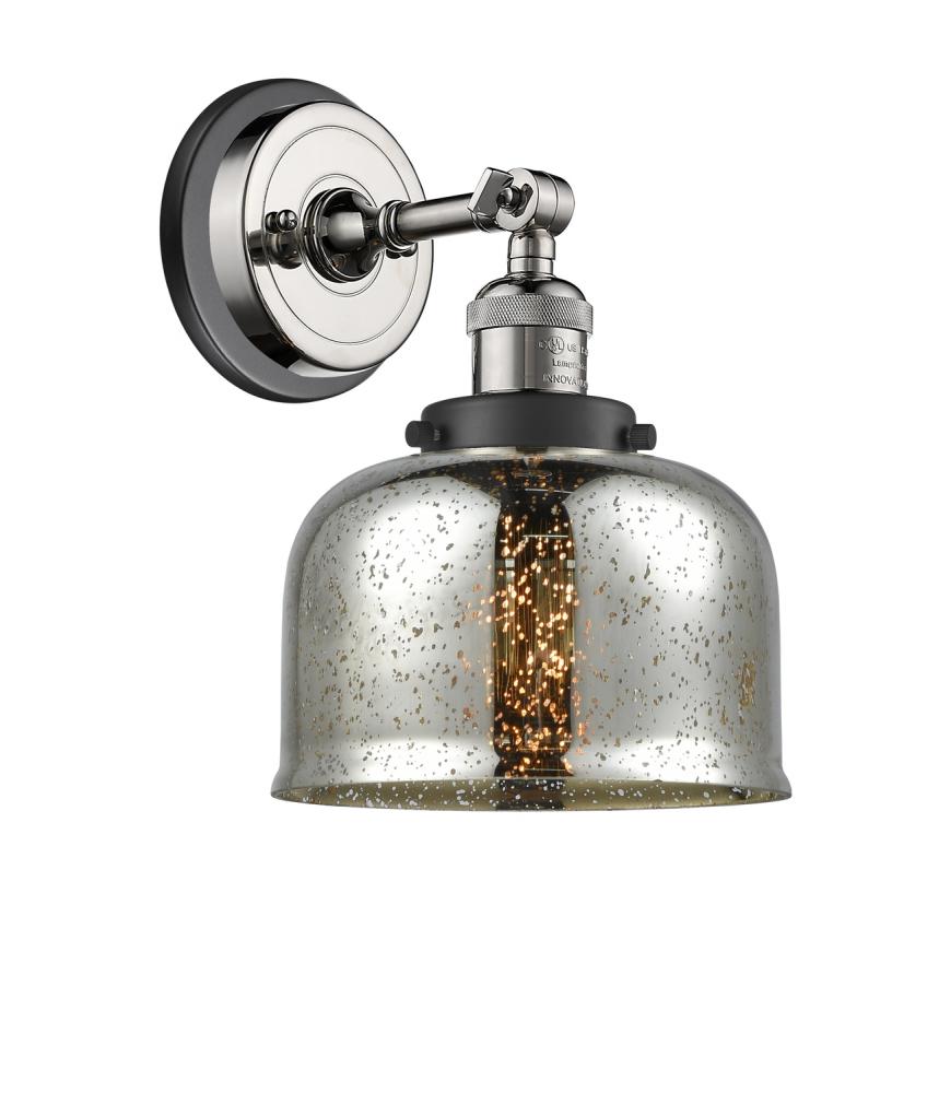 Bell - 1 Light - 8 inch - Polished Nickel - Sconce