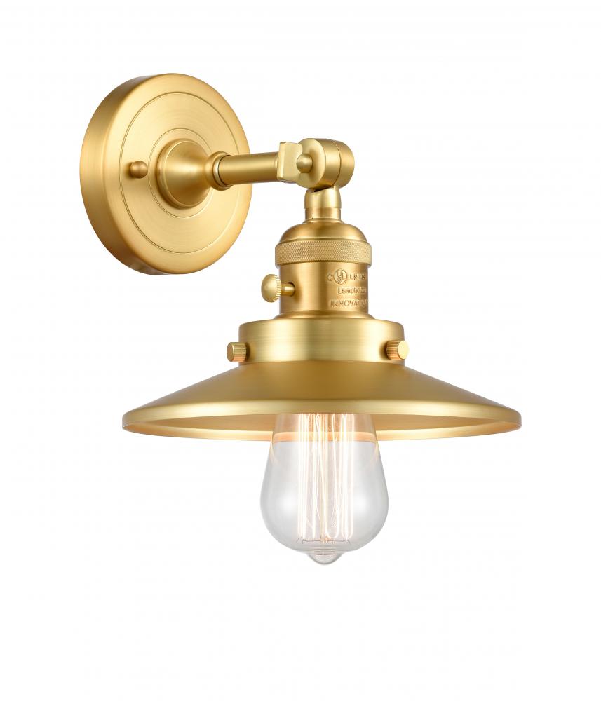 Railroad - 1 Light - 8 inch - Satin Gold - Sconce