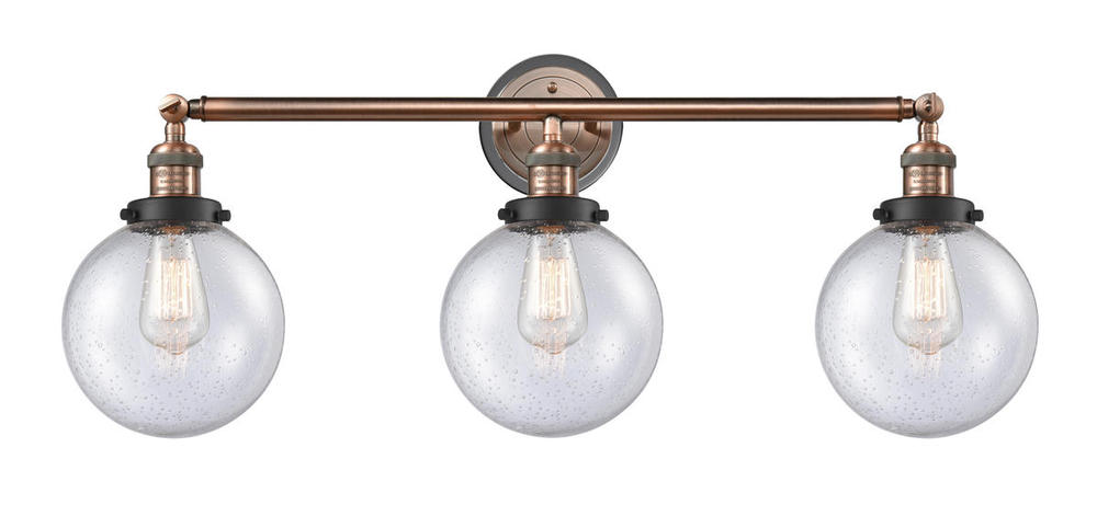 Beacon - 3 Light - 32 inch - Antique Copper - Bath Vanity Light