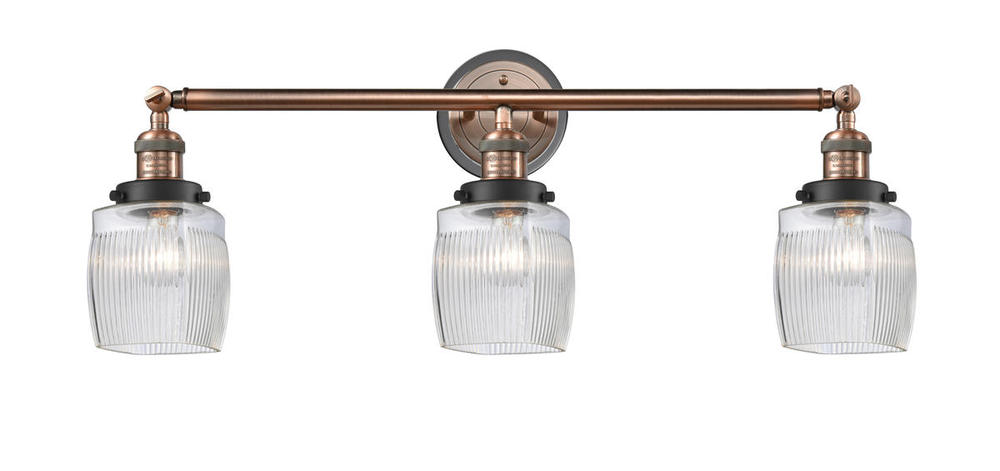 Colton - 3 Light - 32 inch - Antique Copper - Bath Vanity Light