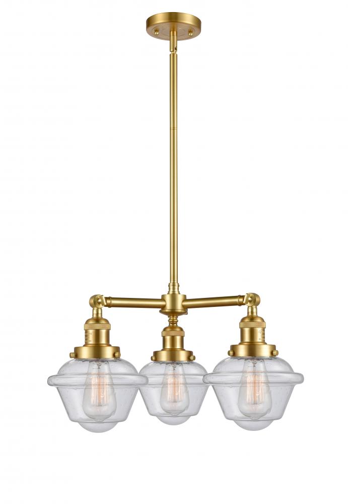 Oxford - 3 Light - 20 inch - Satin Gold - Stem Hung - Chandelier