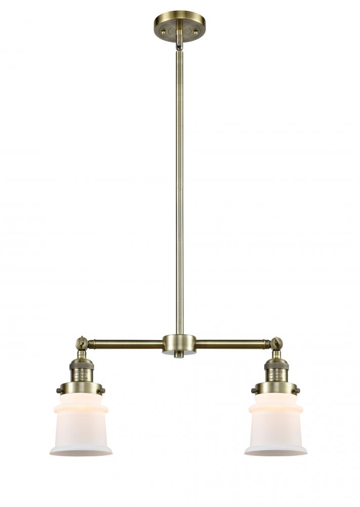 Canton - 2 Light - 21 inch - Antique Brass - Stem Hung - Island Light