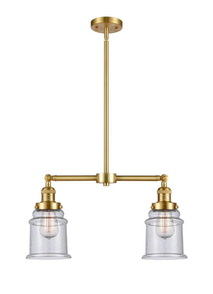 Canton - 2 Light - 21 inch - Satin Gold - Stem Hung - Island Light