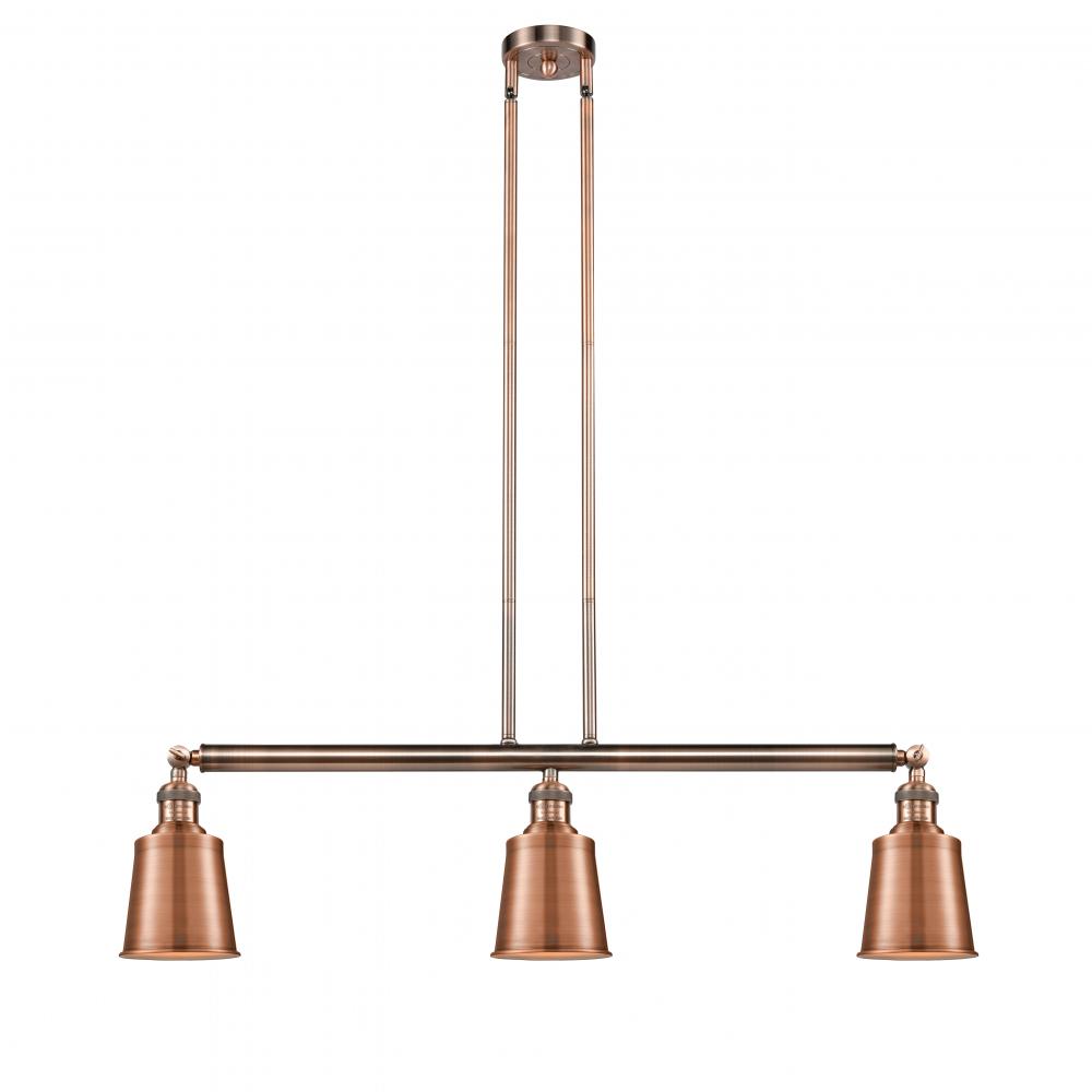 Addison - 3 Light - 38 inch - Antique Copper - Stem Hung - Island Light