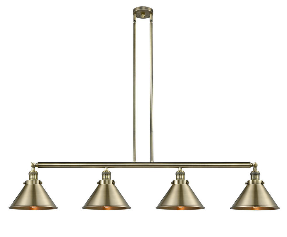 Briarcliff - 4 Light - 55 inch - Antique Brass - Stem Hung - Island Light