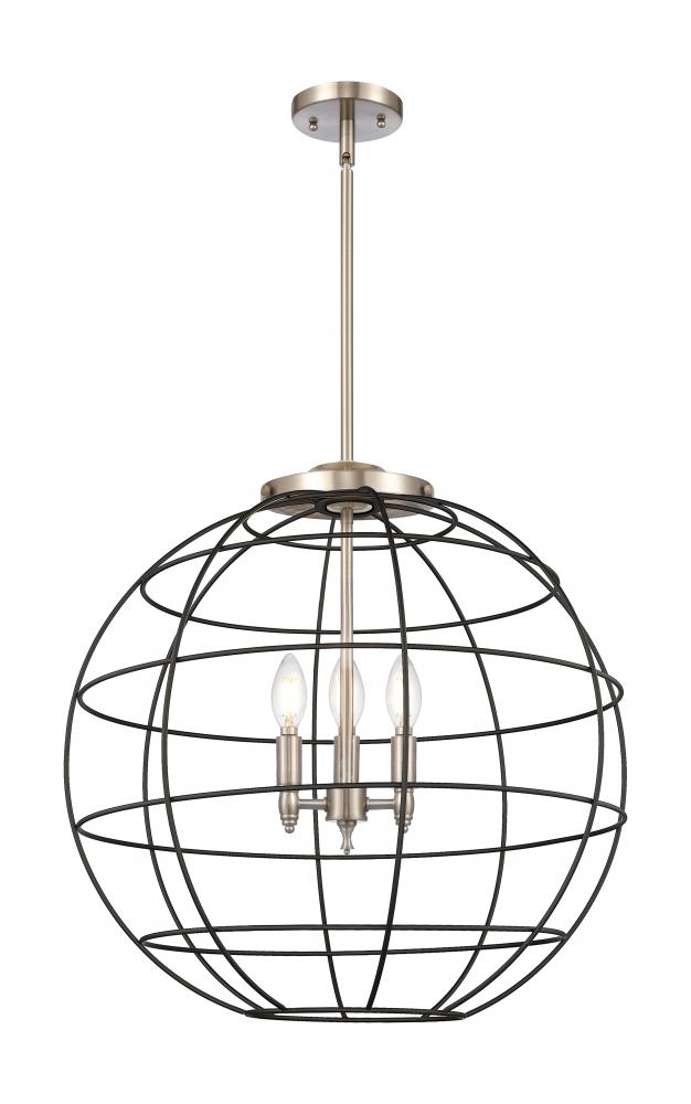 Lake Placid - 3 Light - 22 inch - Satin Nickel - Pendant