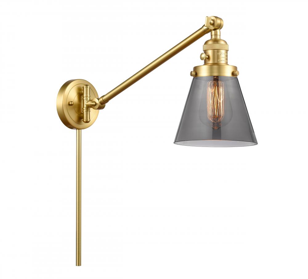 Cone - 1 Light - 8 inch - Satin Gold - Swing Arm