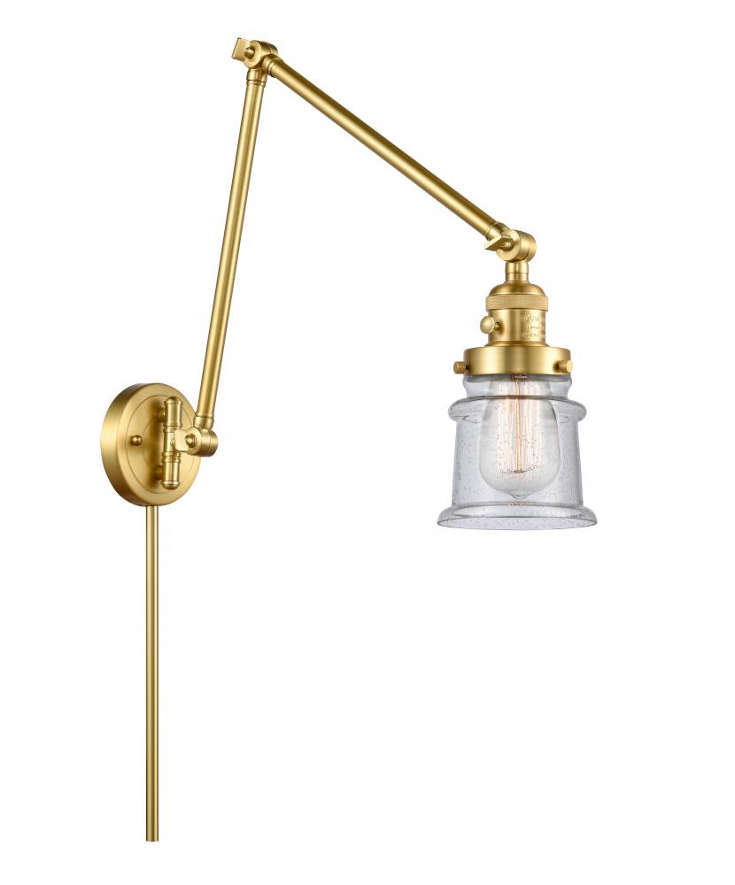 Canton - 1 Light - 8 inch - Satin Gold - Swing Arm