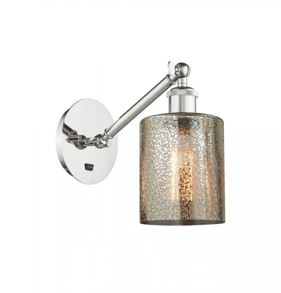 Cobbleskill - 1 Light - 5 inch - Polished Nickel - Sconce