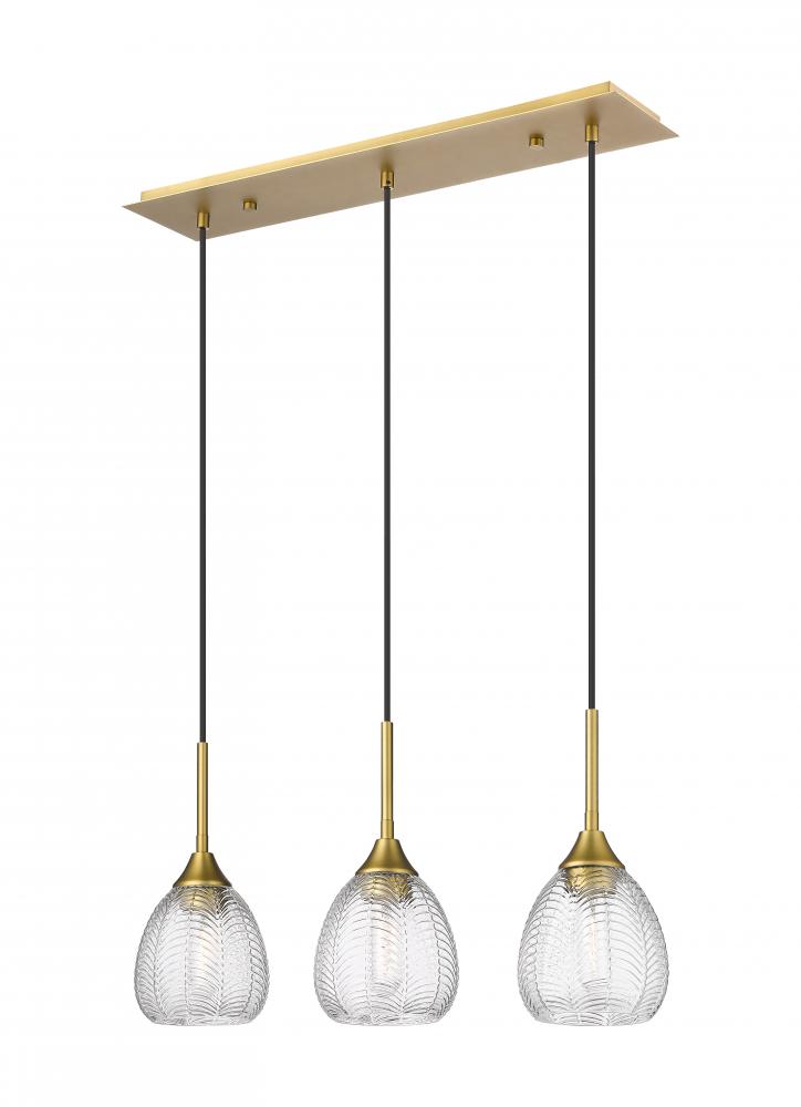 Berkshire - 3 Light - 27 inch - Brushed Brass - Cord Hung - Island Light