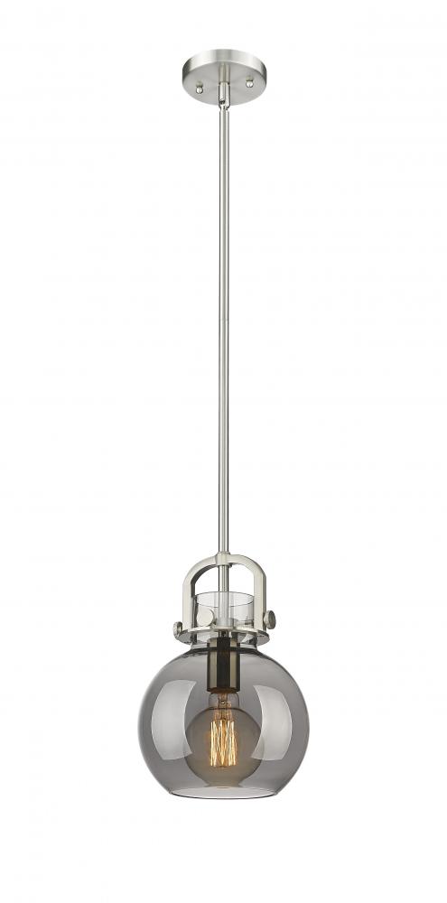 Newton Sphere - 1 Light - 8 inch - Satin Nickel - Mini Pendant