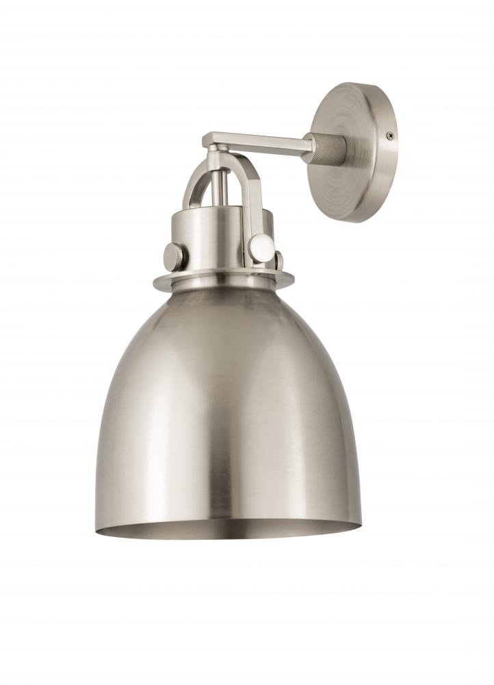 Newton Bell - 1 Light - 8 inch - Satin Nickel - Sconce