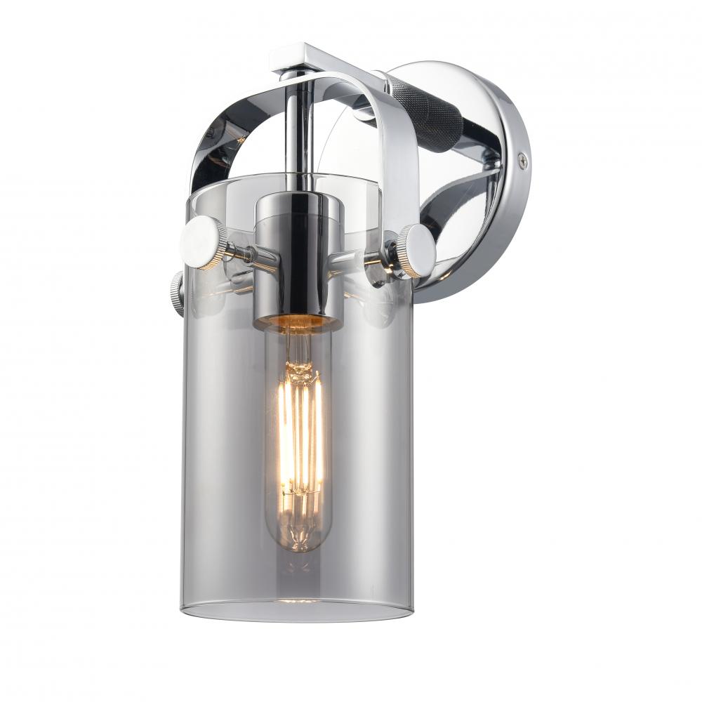 Pilaster II Cylinder - 1 Light - 7 inch Long Glass - Polished Chrome - Sconce