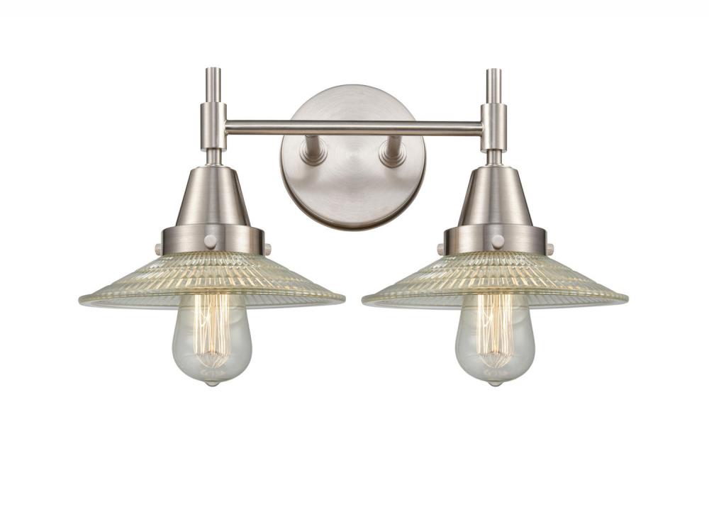 Halophane - 2 Light - 18 inch - Satin Nickel - Bath Vanity Light