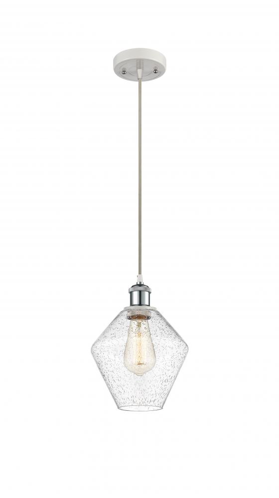 Cindyrella - 1 Light - 8 inch - White Polished Chrome - Cord hung - Mini Pendant