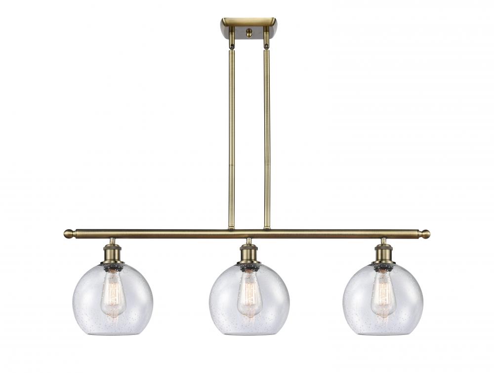 Athens - 3 Light - 36 inch - Antique Brass - Cord hung - Island Light