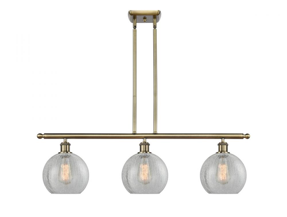 Athens - 3 Light - 36 inch - Antique Brass - Cord hung - Island Light