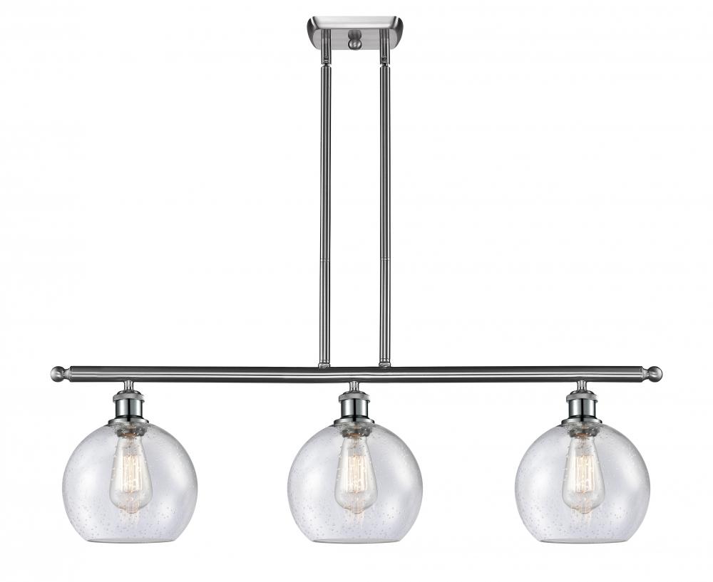 Athens - 3 Light - 36 inch - Brushed Satin Nickel - Cord hung - Island Light