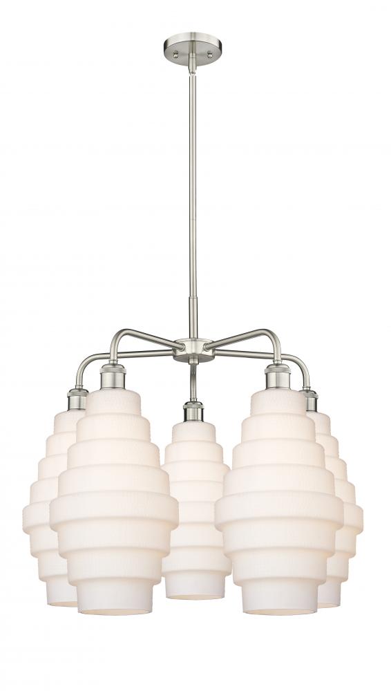 Cascade - 5 Light - 26 inch - Satin Nickel - Chandelier