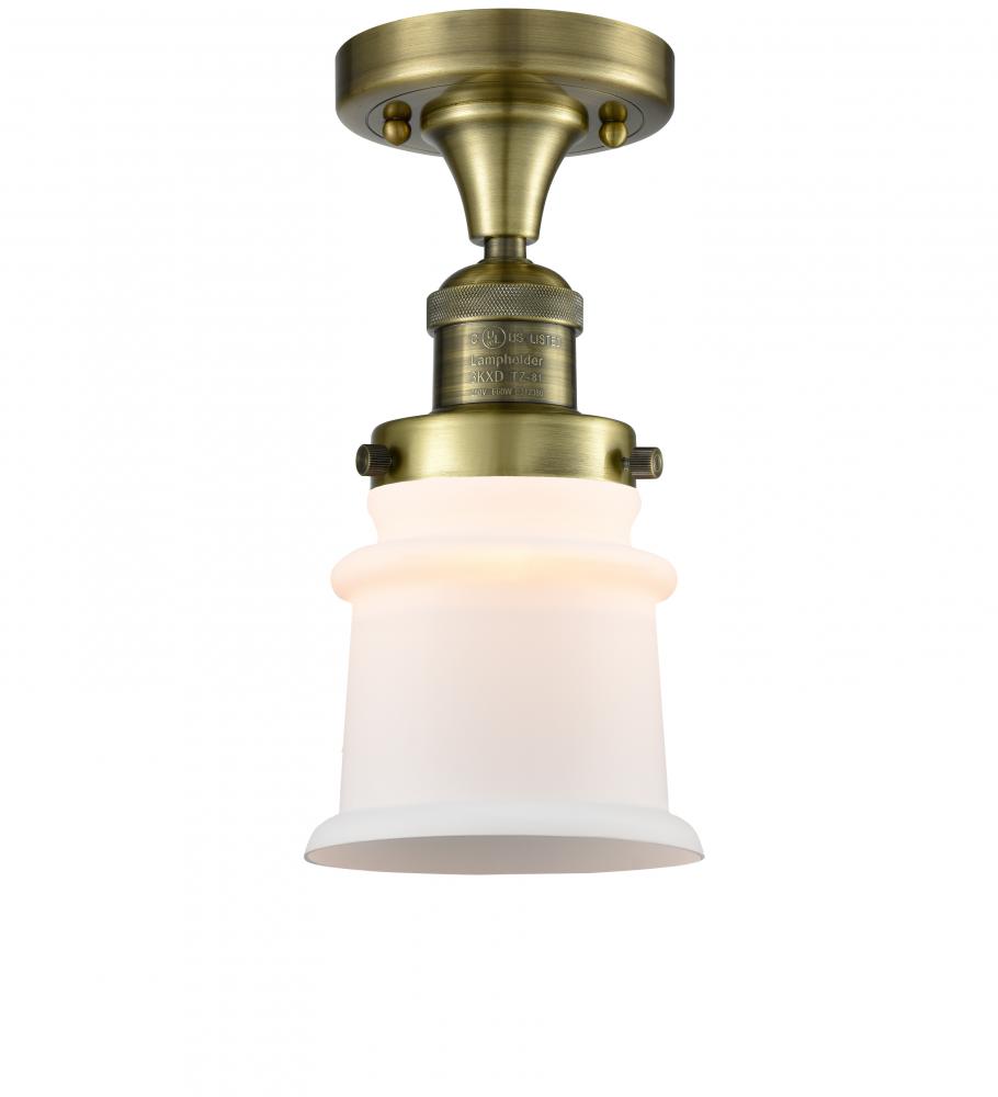 Canton - 1 Light - 6 inch - Antique Brass - Semi-Flush Mount