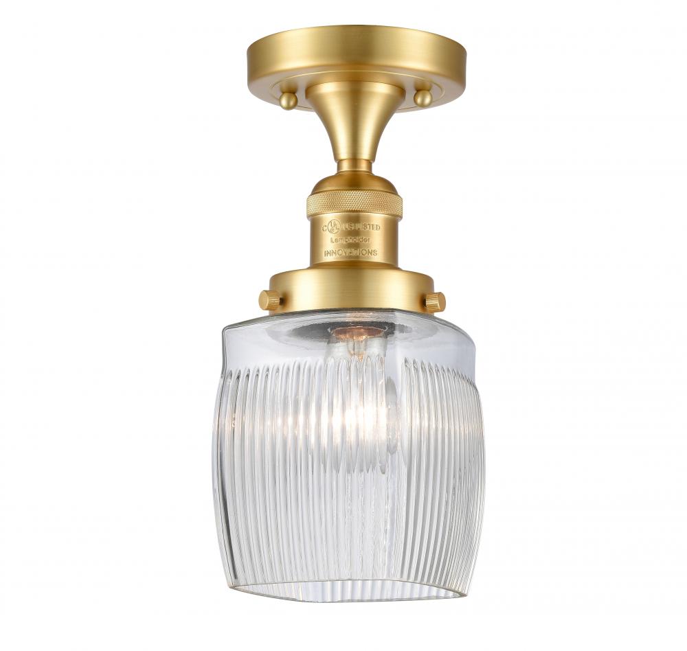 Colton - 1 Light - 6 inch - Satin Gold - Semi-Flush Mount