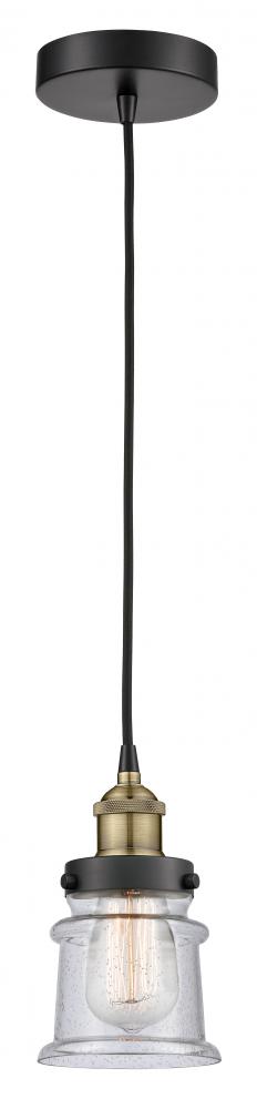 Canton - 1 Light - 5 inch - Black Antique Brass - Cord hung - Mini Pendant