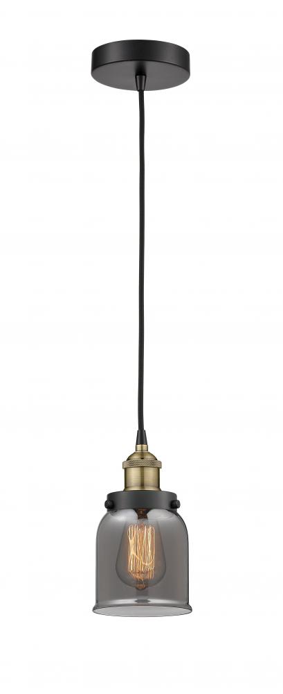 Bell - 1 Light - 5 inch - Black Antique Brass - Cord hung - Mini Pendant