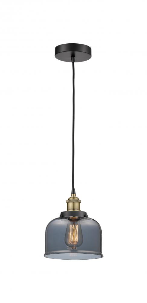 Bell - 1 Light - 8 inch - Black Antique Brass - Cord hung - Mini Pendant