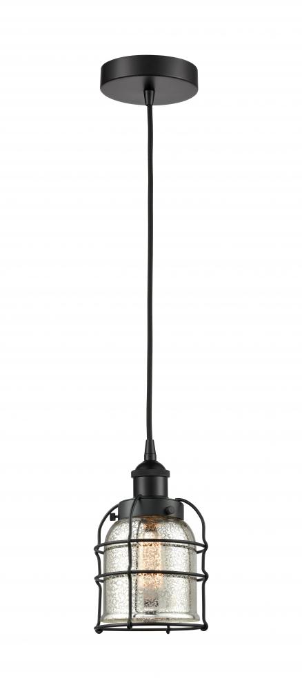 Bell Cage - 1 Light - 6 inch - Matte Black - Mini Pendant