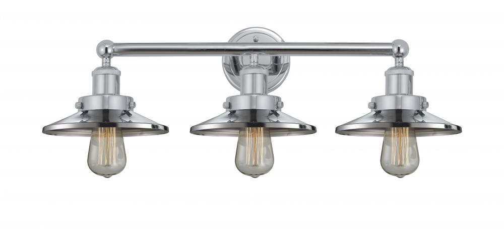 Edison - 3 Light - 26 inch - Polished Chrome - Bath Vanity Light