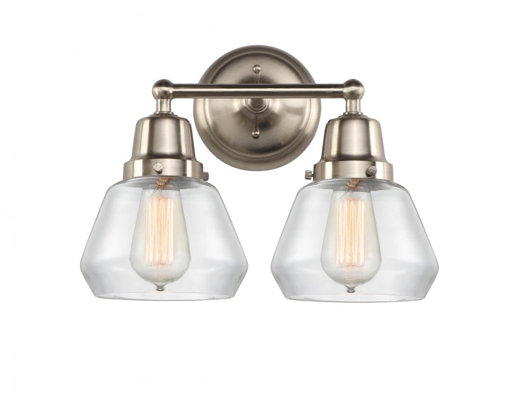 Fulton - 2 Light - 15 inch - Brushed Satin Nickel - Bath Vanity Light