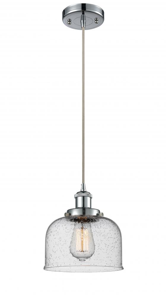 Bell - 1 Light - 8 inch - Polished Chrome - Cord hung - Mini Pendant