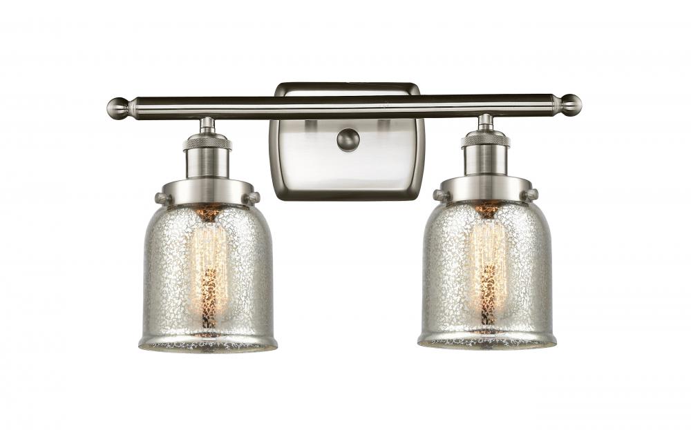 Bell - 2 Light - 16 inch - Brushed Satin Nickel - Bath Vanity Light