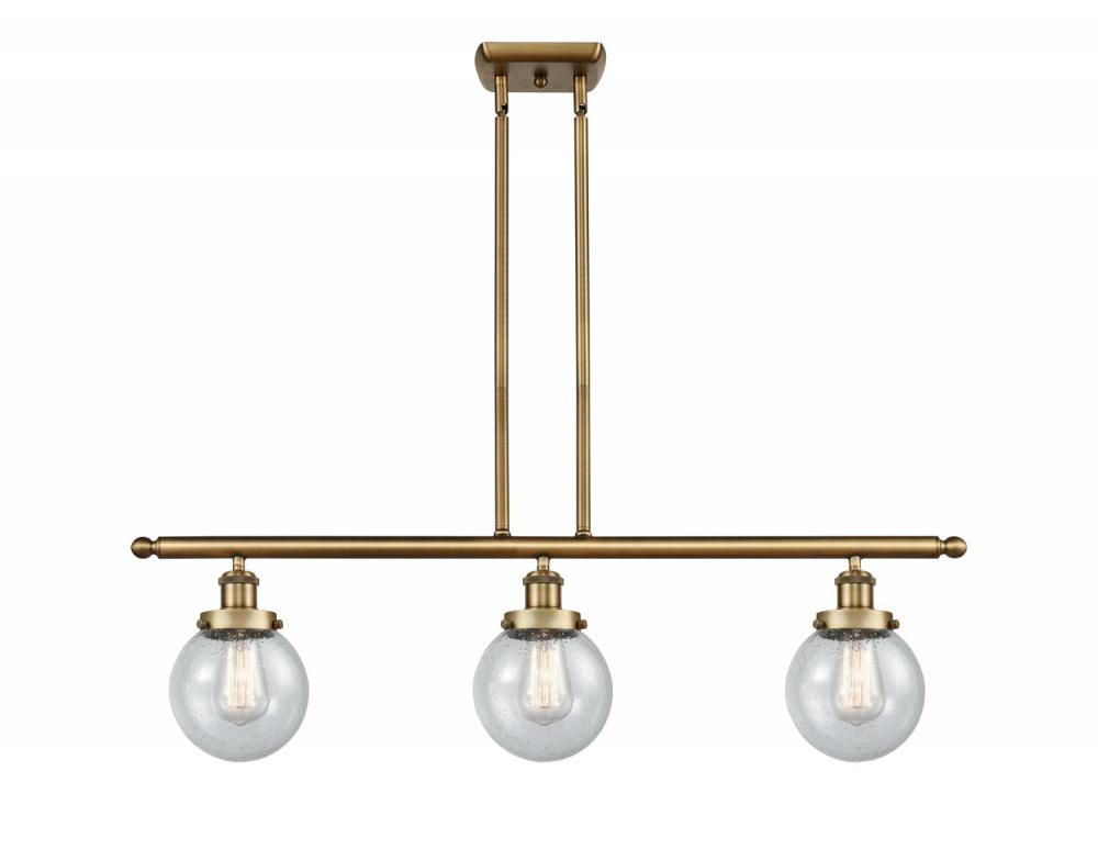 Beacon - 3 Light - 36 inch - Brushed Brass - Stem Hung - Island Light