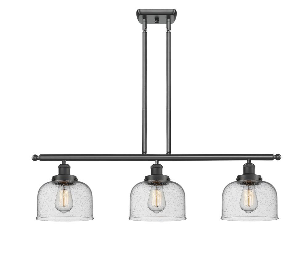 Bell - 3 Light - 36 inch - Matte Black - Stem Hung - Island Light