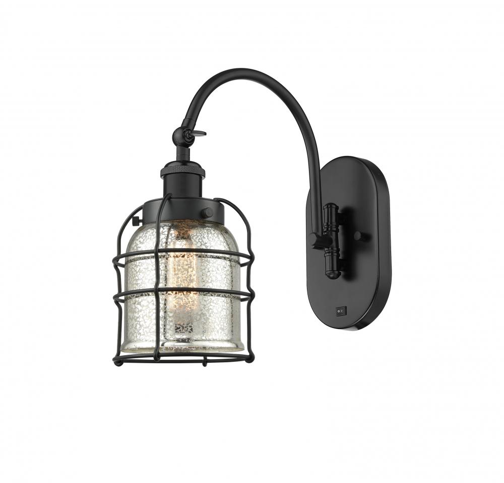 Bell Cage - 1 Light - 6 inch - Matte Black - Sconce