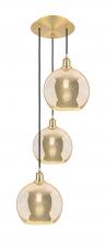 Innovations Lighting 113B-3P-SG-G128-10 - Athens - 3 Light - 17 inch - Satin Gold - Cord Hung - Multi Pendant