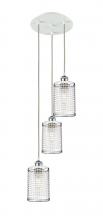 Innovations Lighting 113B-3P-WPC-M18-PC - Nestbrook - 3 Light - 11 inch - White Polished Chrome - Cord hung - Multi Pendant