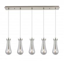 Innovations Lighting 125-451-1P-SN-G451-4SM - Owego - 5 Light - 37 inch - Brushed Satin Nickel - Linear Pendant