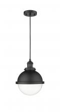 Innovations Lighting 201C-BK-HFS-82-BK-LED - Hampden - 1 Light - 9 inch - Matte Black - Cord hung - Mini Pendant