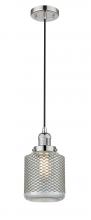  201C-PN-G262 - Stanton - 1 Light - 6 inch - Polished Nickel - Cord hung - Mini Pendant