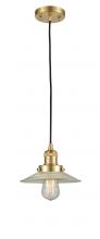 Innovations Lighting 201C-SG-G2-LED - Halophane - 1 Light - 9 inch - Satin Gold - Cord hung - Mini Pendant