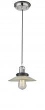 Innovations Lighting 201CBP-PNBK-G2 - Halophane - 1 Light - 9 inch - Polished Nickel - Cord hung - Mini Pendant