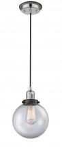 Innovations Lighting 201CBP-PNBK-G202-8 - Beacon - 1 Light - 8 inch - Polished Nickel - Cord hung - Mini Pendant